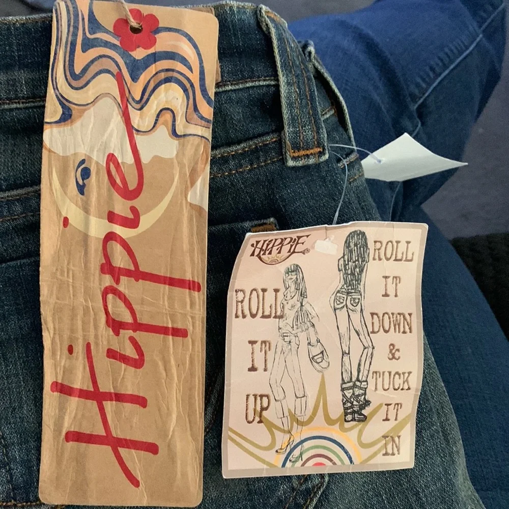 Hippie jeans sz 24” waist, never worn, vintage stone washed - Picture 6 of 6
